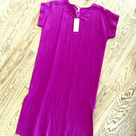 eileen fisher organic cotton gauze dress